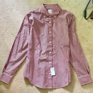 New pink and burgundy Brooks Brothers Button up